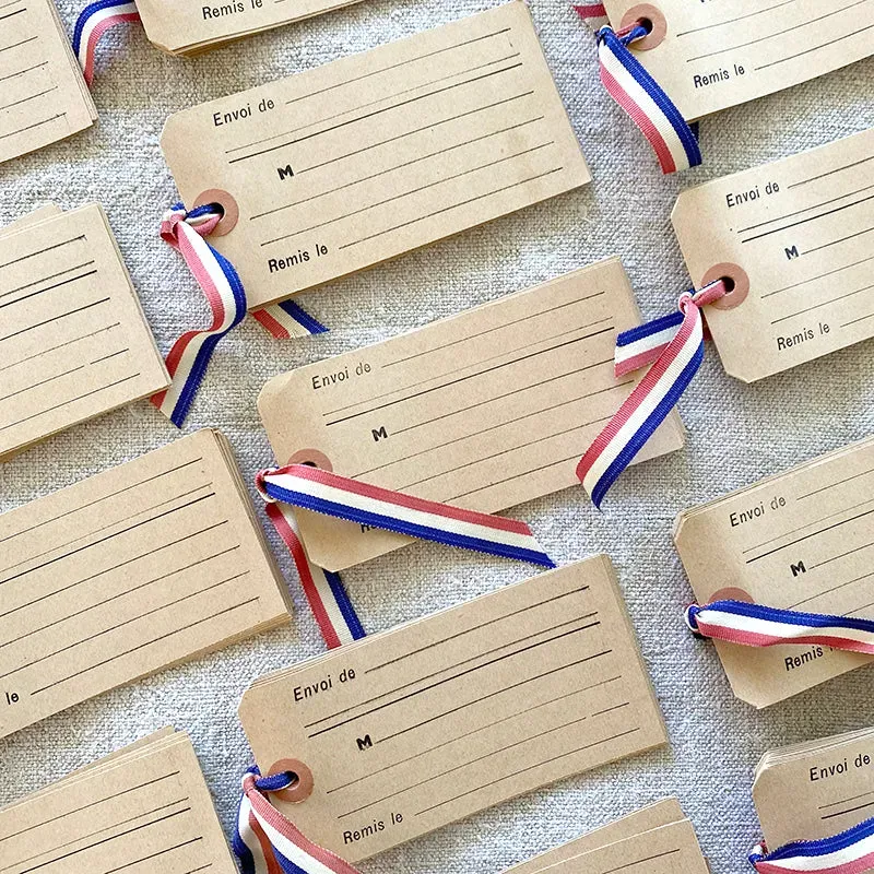 French General Vintage French Tags étiquettes lot de 12