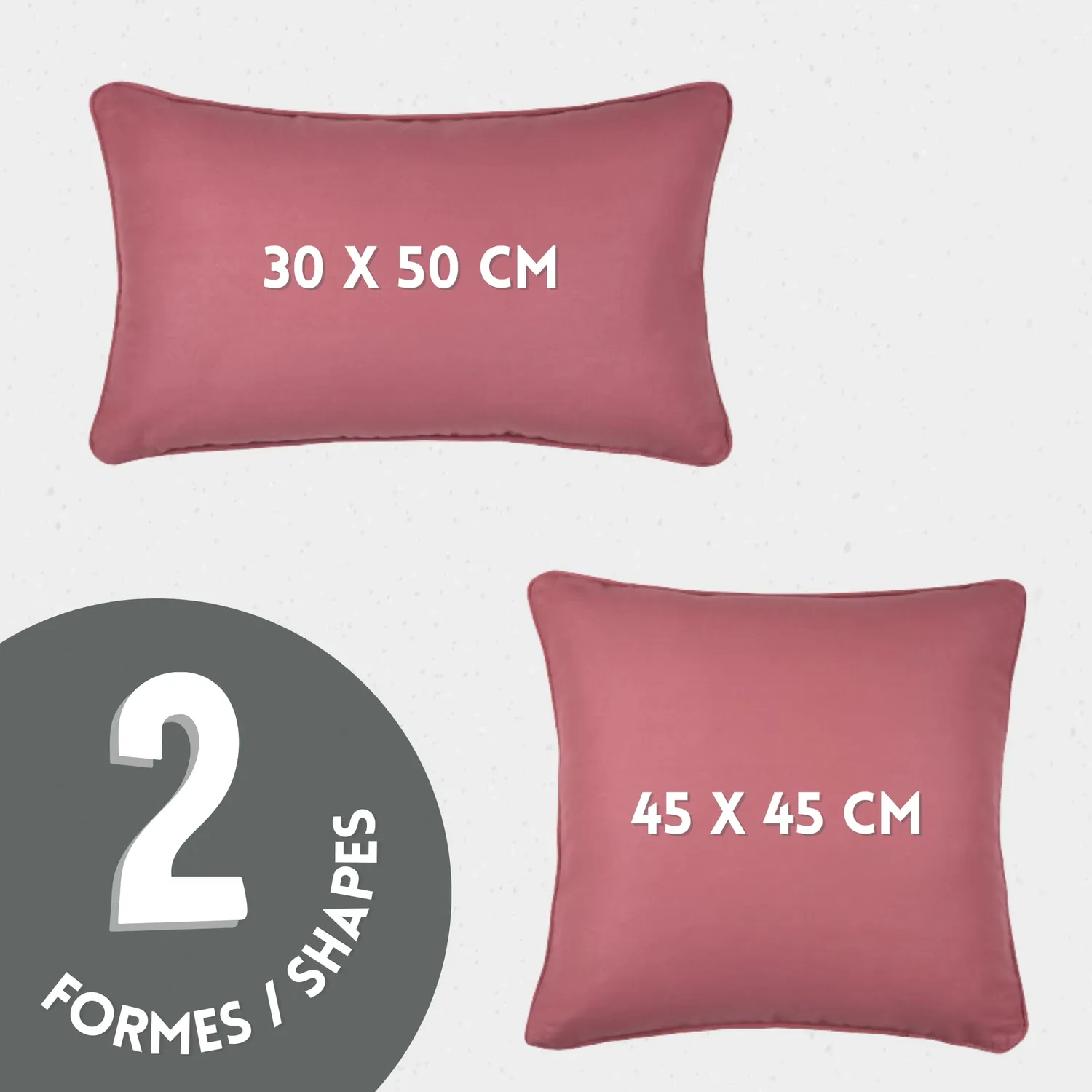 STOF Oxford coussin grenache 30x50x15 cm satin coton
