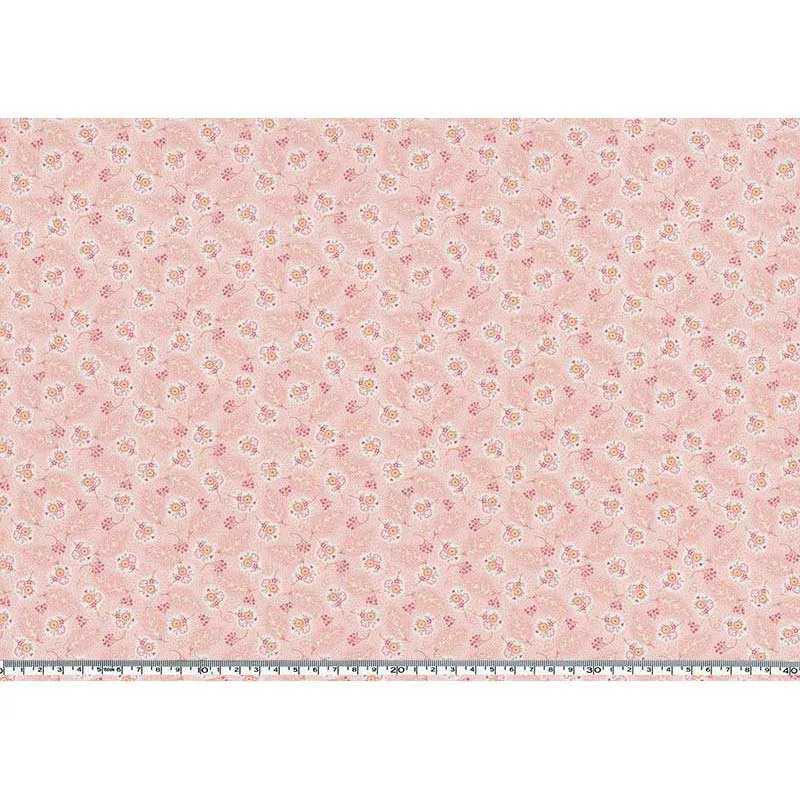 Yoko Saito 2026-03-A07 coupon tissu coton 33x35 cm rose