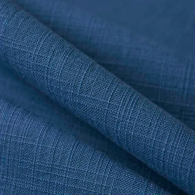 French General Bellamy Azure tissu indigo coton 137 cm au yard