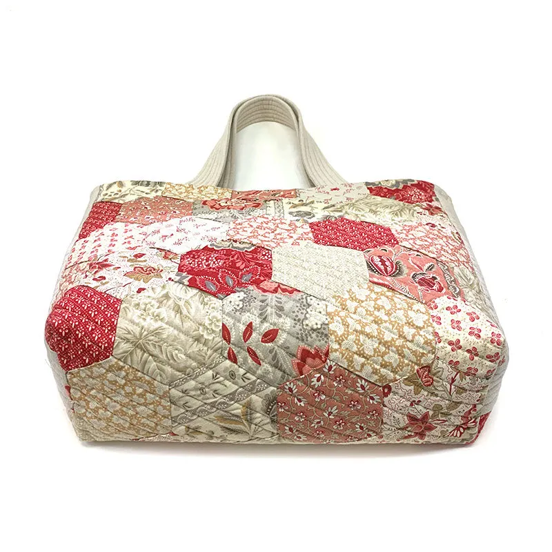 Yoko Saito Hexagon One Patch kit sac tote 29x43 cm coton