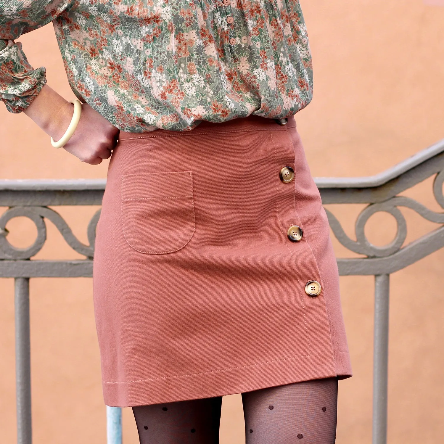 La Maison Naïve Gabardine Twill Lourde tissu Sienne coton