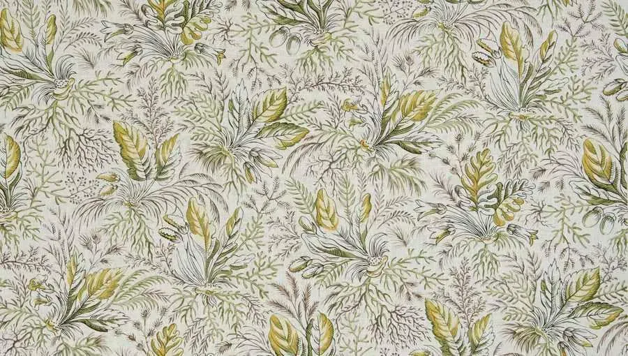 French General Jardin Gardinier Soleil tissu ameublement lin coton