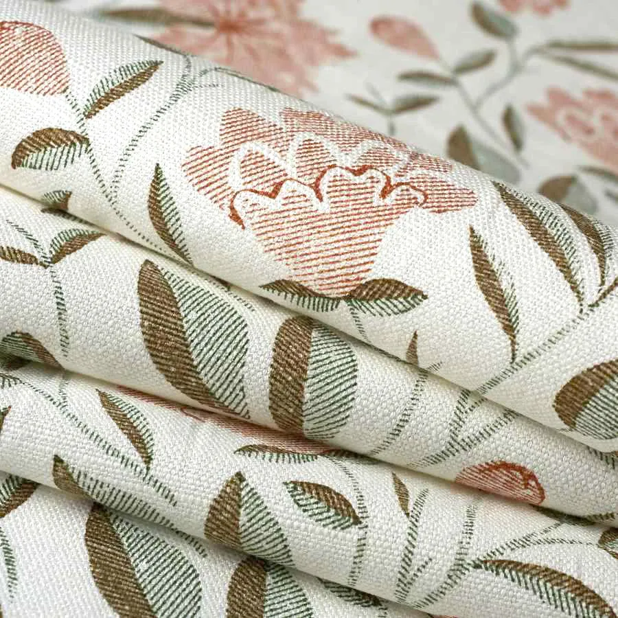 French General Jardin Lilou Sienna tissu ameublement
