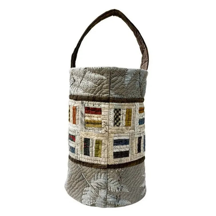 Yoko Saito Quilt Japan kit sac une anse log cabin cylindrique