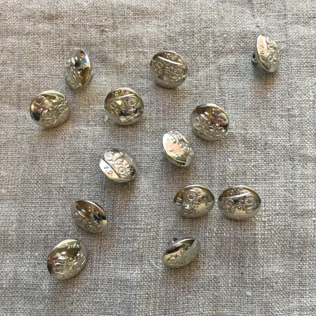 French General boutons pompiers vintage nickel lot 12