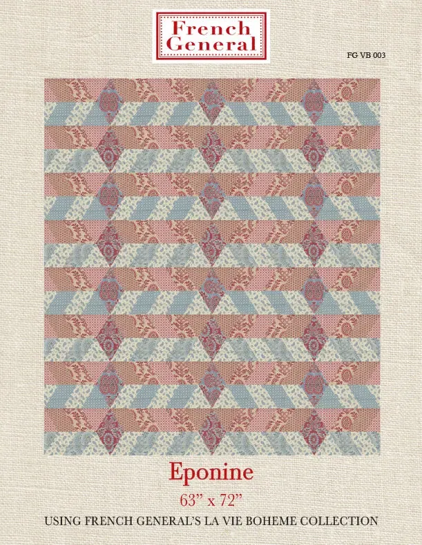 French General La Vie Boheme Eponine patron quilt instructions