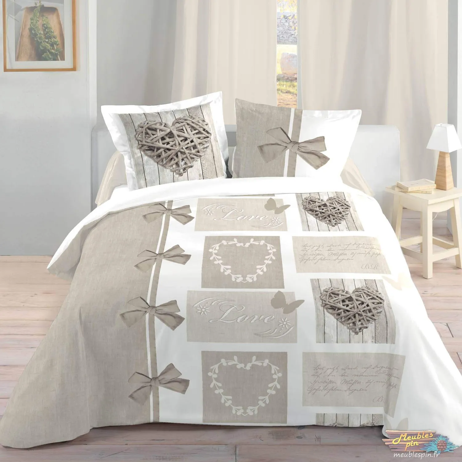 Stof Fresno parure housse couette 240x220 jaune