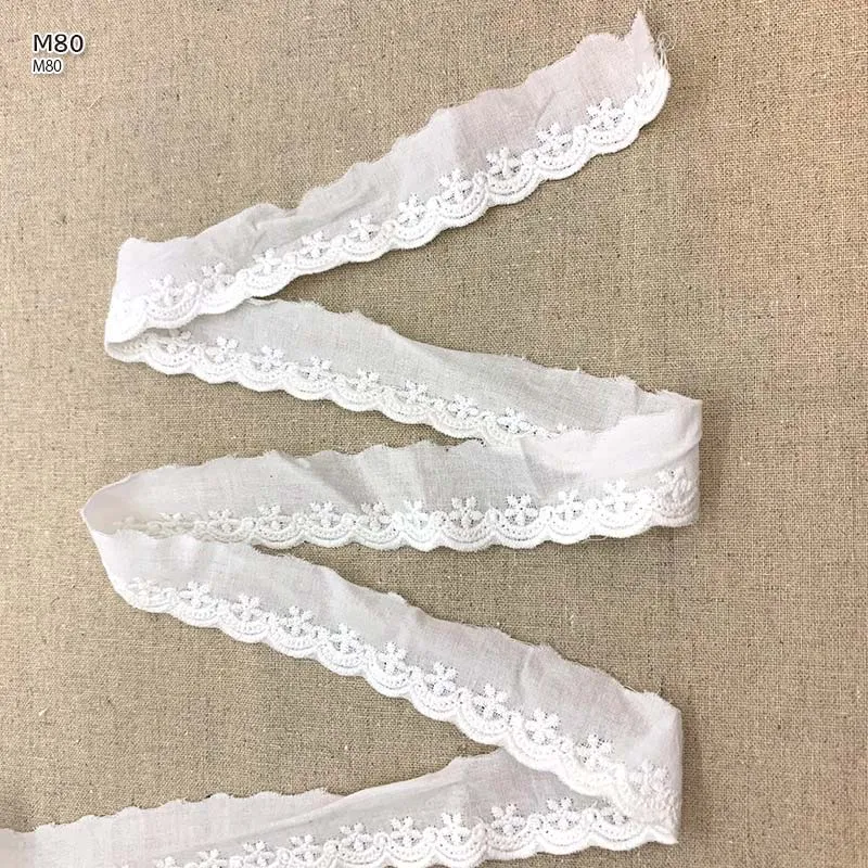 Yoko Saito M79 dentelle coton blanc 16 mm au mètre