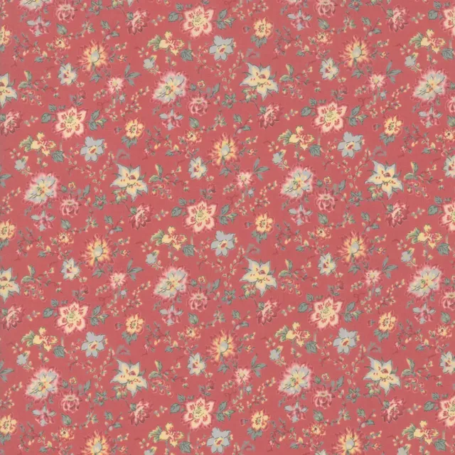 French General Tres Jolie tissu lawn coton rouge 13874-14LW mètre