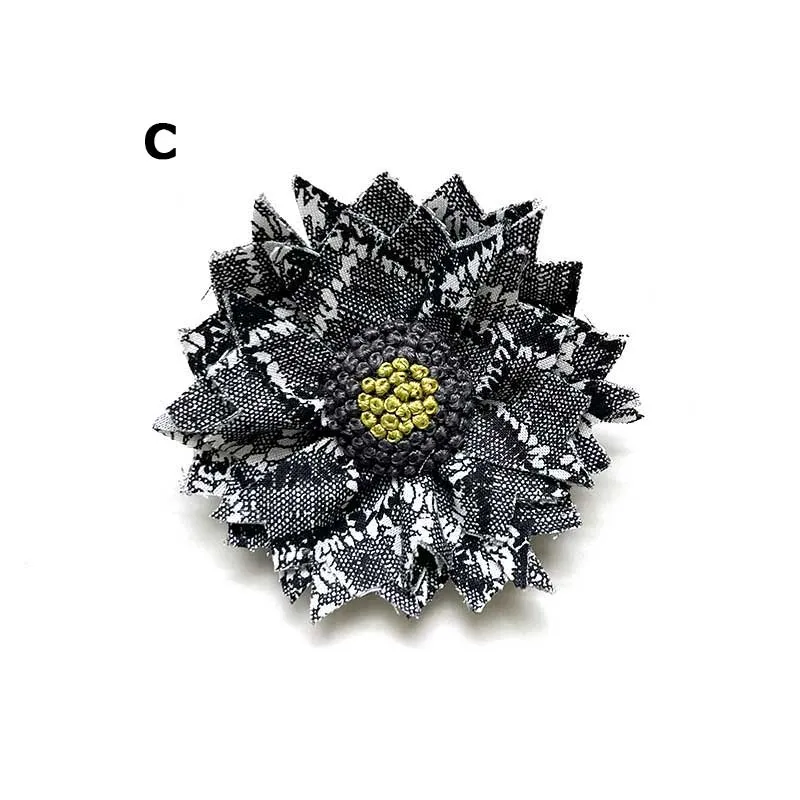 Yoko Saito Sutekini kit 3 broches fleurs sans patron