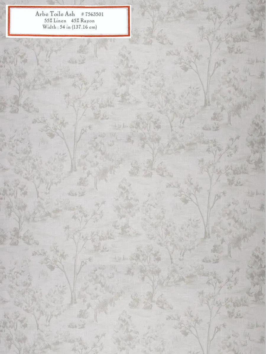 French General Arbe Toile Ash tissu ameublement coton au mètre