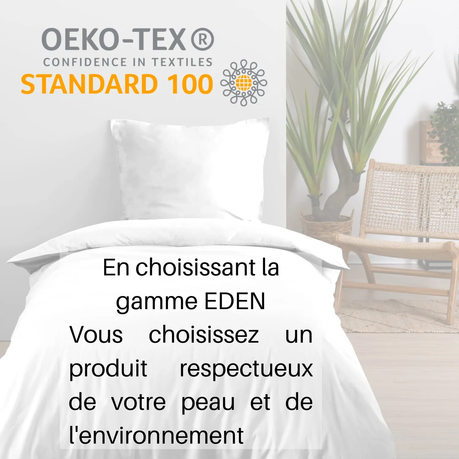 STOF Eden drap plat 240x300 cm blanc coton