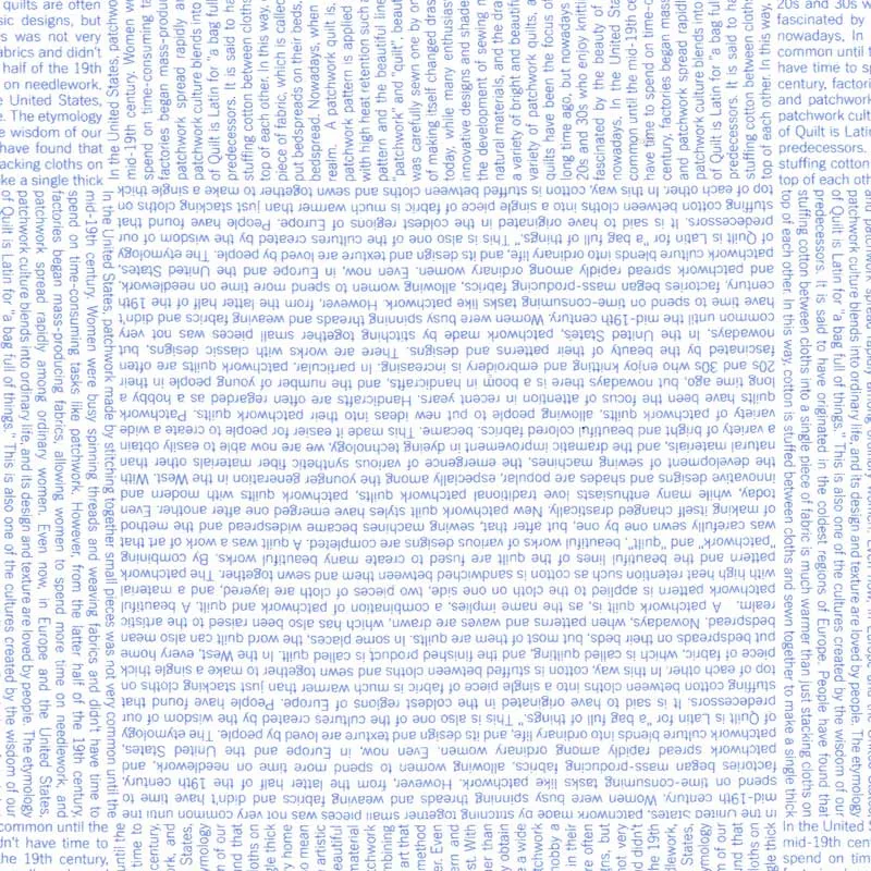 Yoko Saito 2026-05-A13 coupon coton lettres bleues 33x35cm