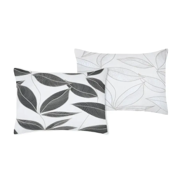 STOF Matisse taie d’oreiller 50x70 noir blanc percale coton