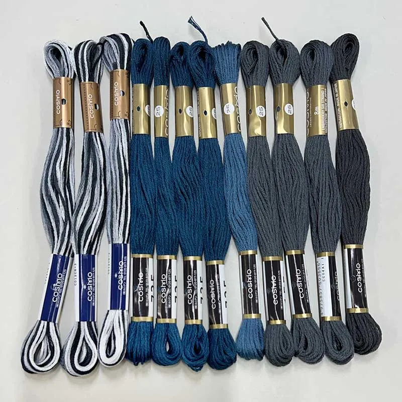 Yoko Saito Blue Dragonfly fils à broder coton 12 échevettes