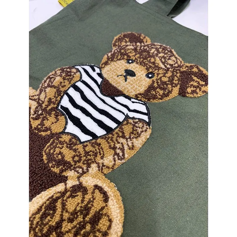 Yoko Saito Teddy Bear kit sac kaki appliqué ourson 40 cm