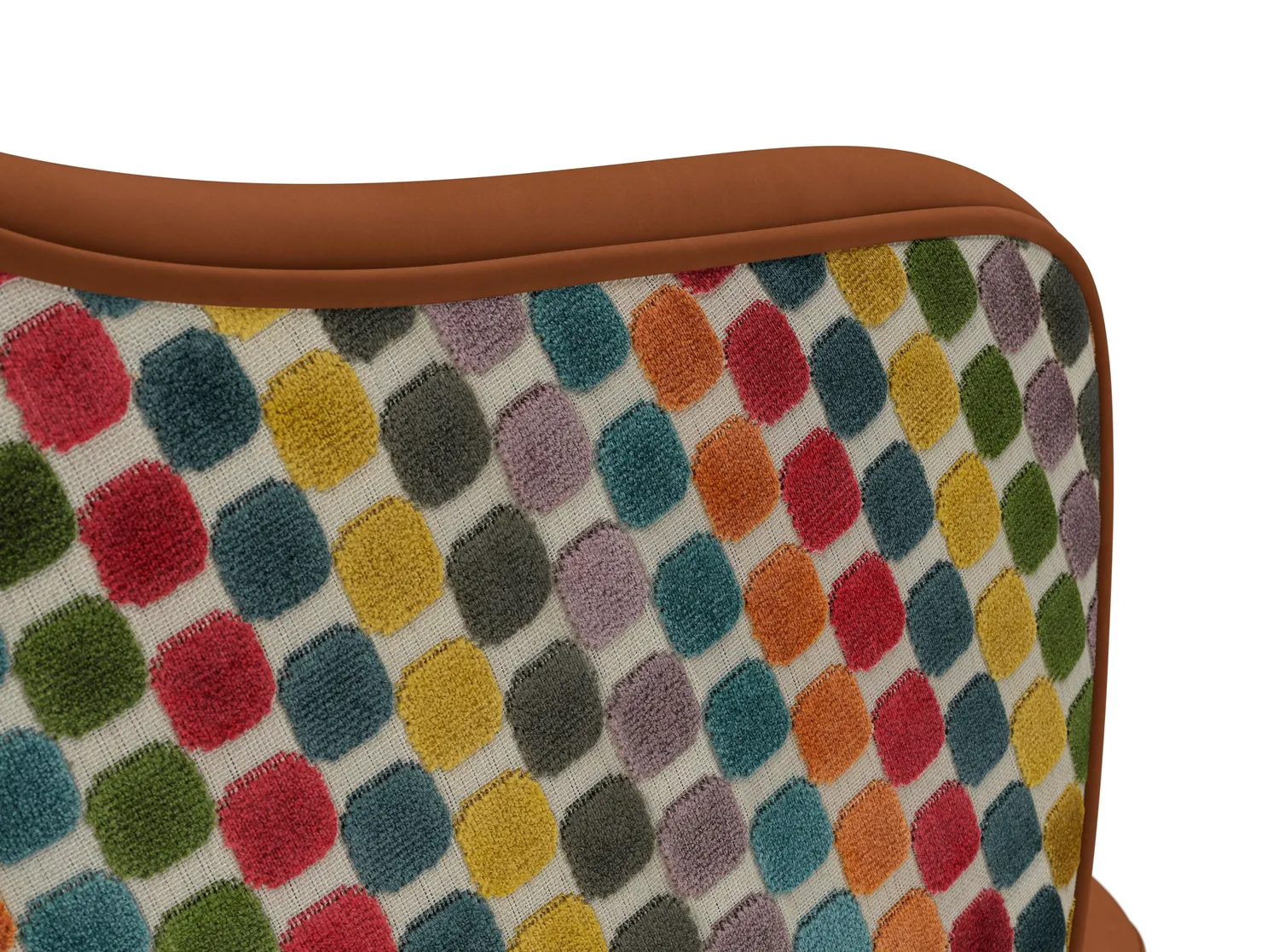Elastron Eternity Collection tissu fauteuil arc-en-ciel à pois