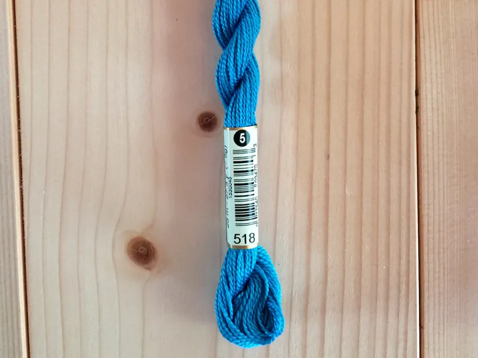 La Croix et La Manière coton perlé n°5 bleu lagon 25 m