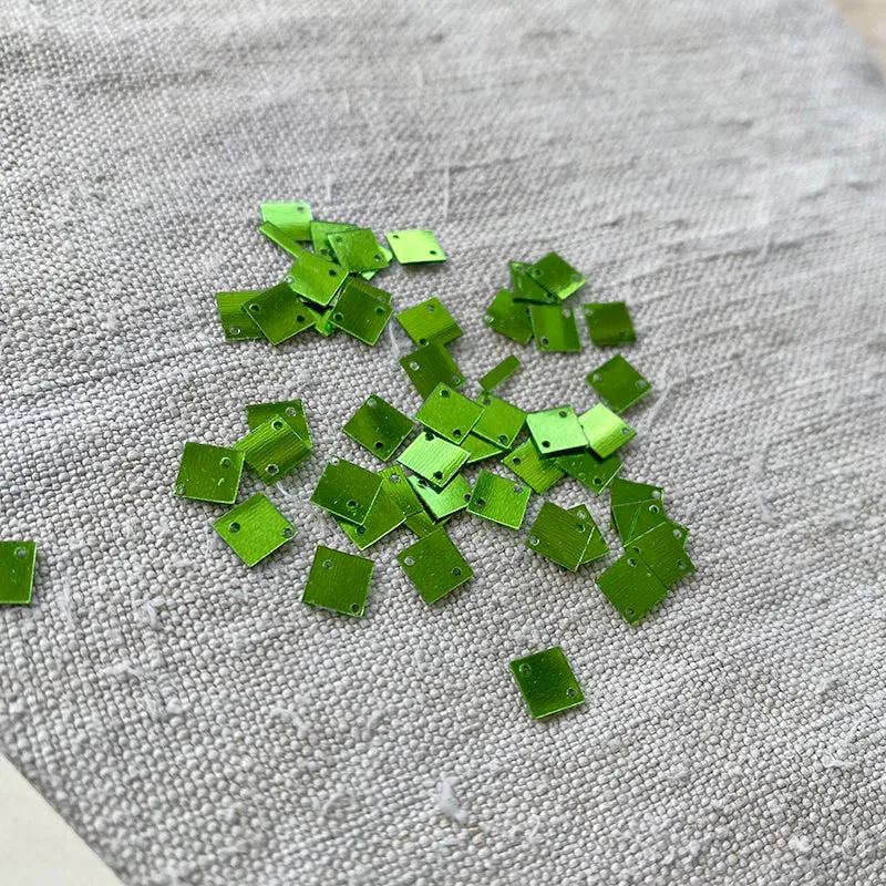 French General sequins vintage carrés vert Kelly 1000 pcs