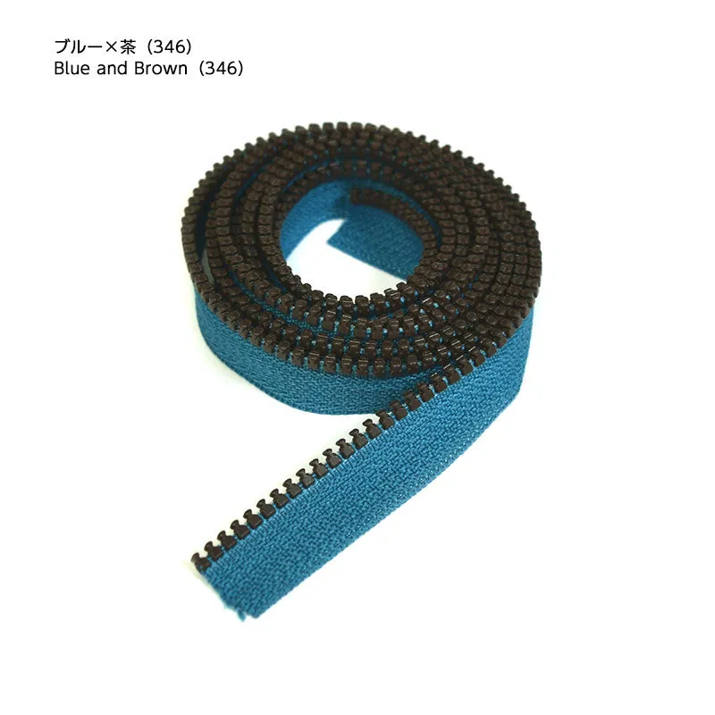 Yoko Saito 3VS fermeture au mètre 1,2 m bleu-marron