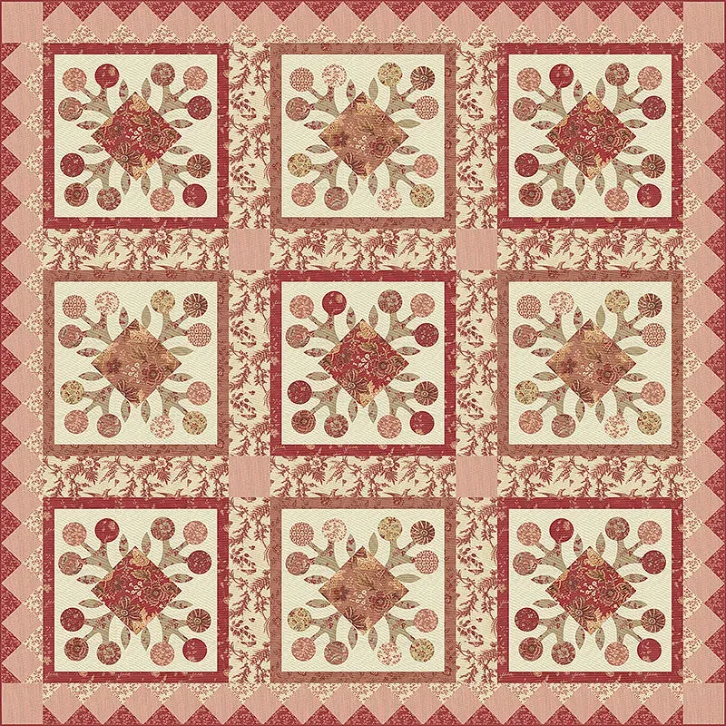 French General Le Jardin Rouge Grande Fleur patron 171 cm
