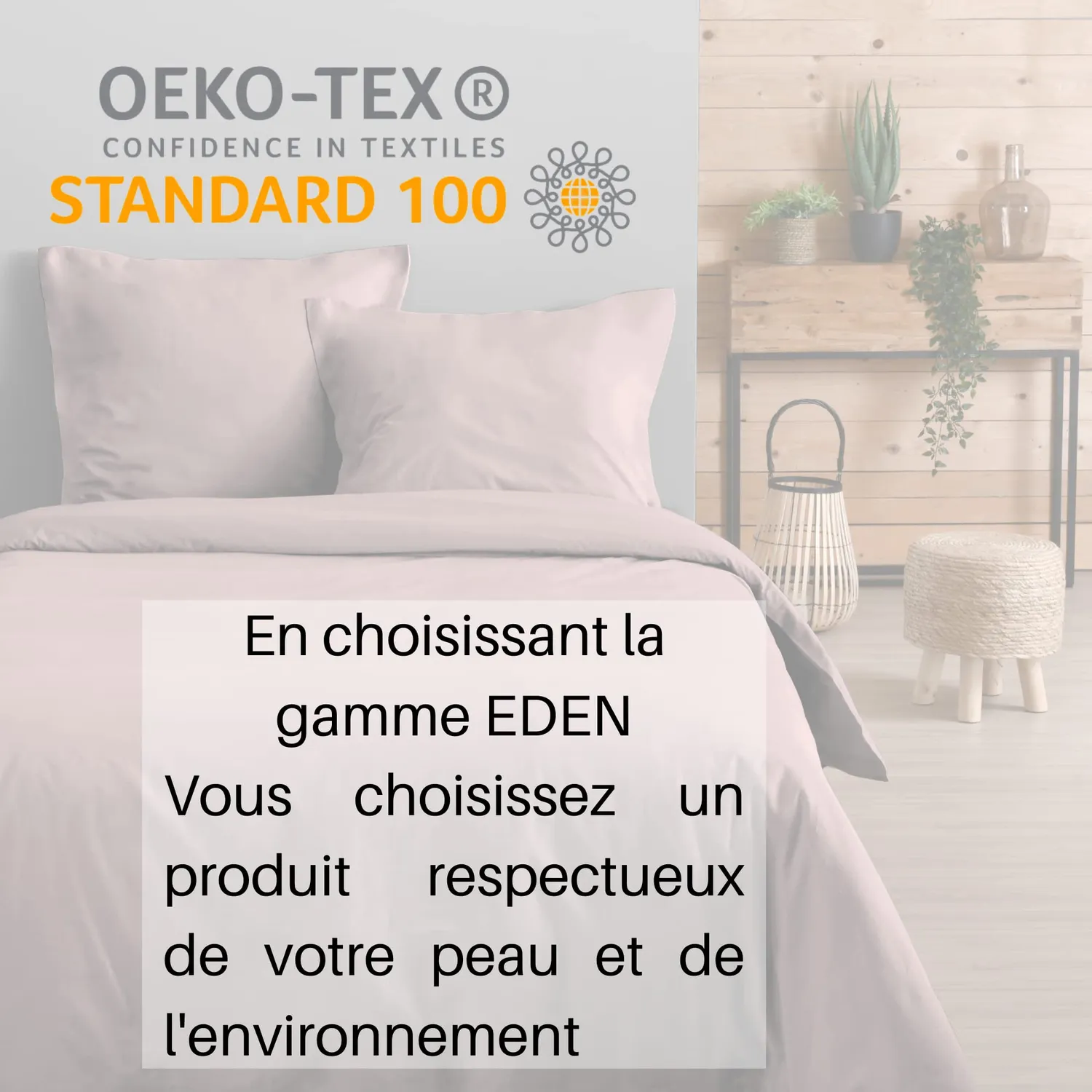 STOF Eden drap plat 240x300 cm vieux rose coton