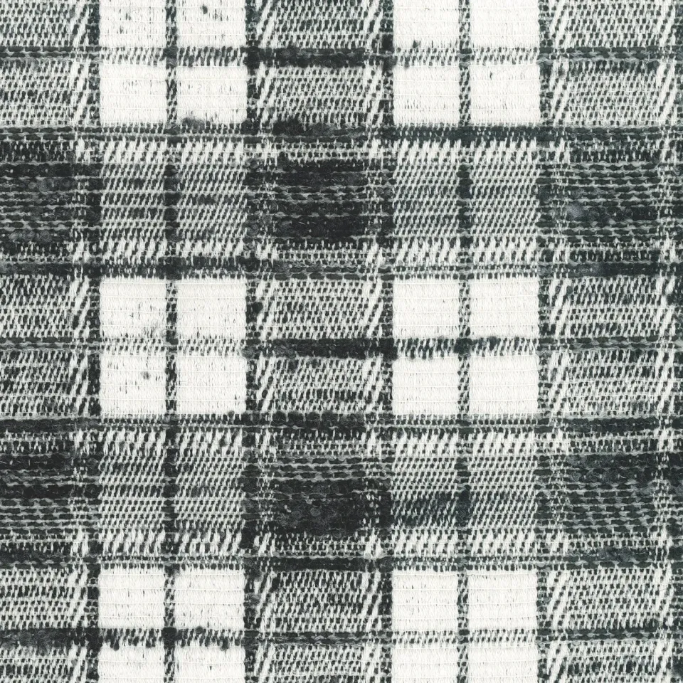 Elastron Frame tissu à carreaux noir