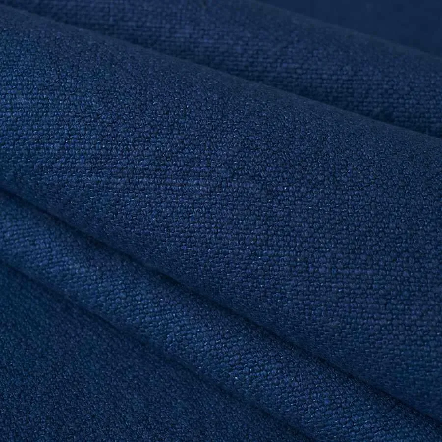 French General Indigo Ondine Azure tissu déco coton lin