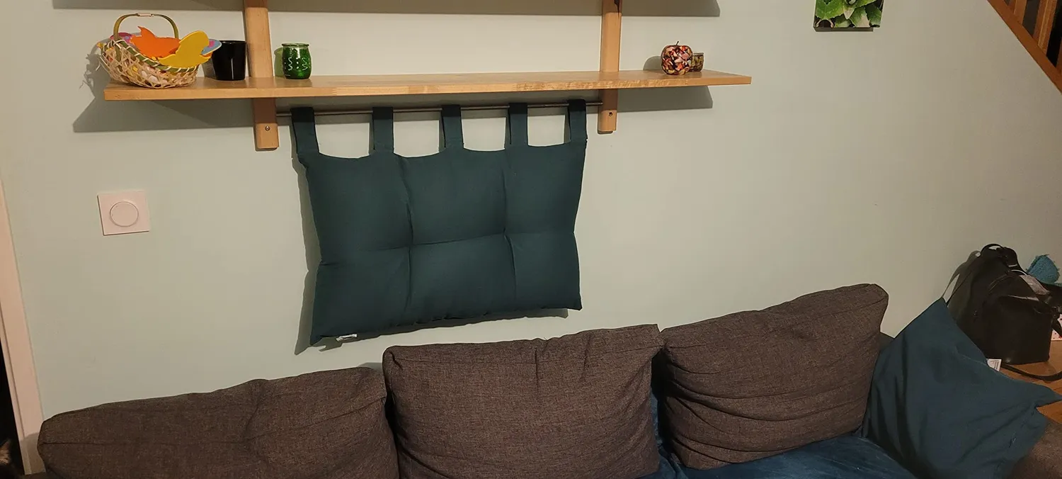 Stof Oxford tête de lit 70x45 cm écru satin de coton