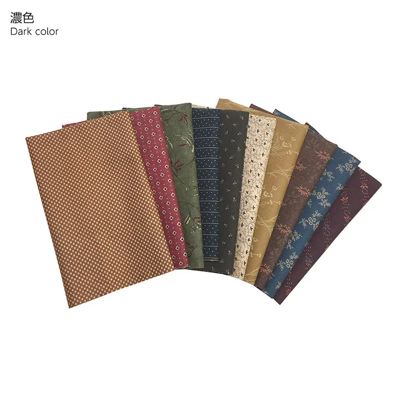 Yoko Saito Quilt Party lot 10 tissus USA mini coupes pâle