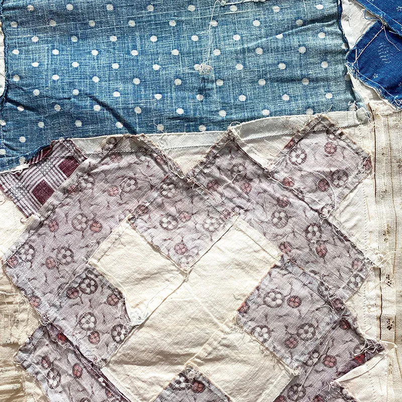French General Antique Album dessus de quilt ancien coton 185x216 cm