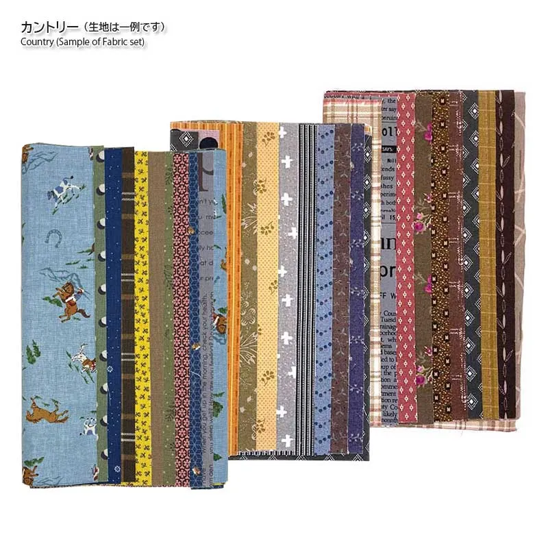Yoko Saito Quilt Party lot tissu coton 10 coupons 25x20cm