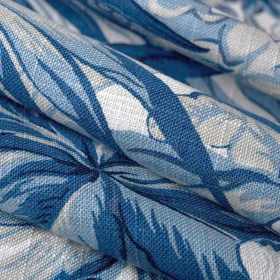 French General Baxter Indigo tissu lin 137 cm au mètre