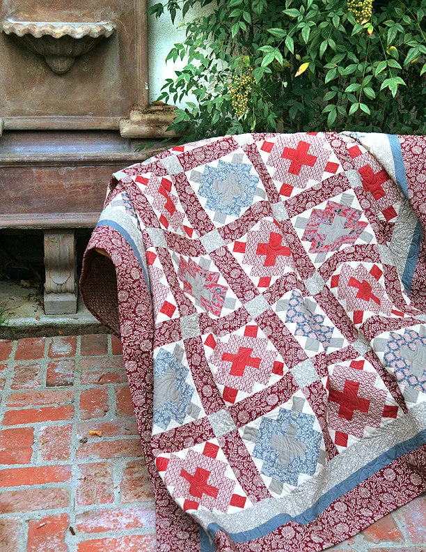 French General Pondicherry Arivil patron quilt imprimé