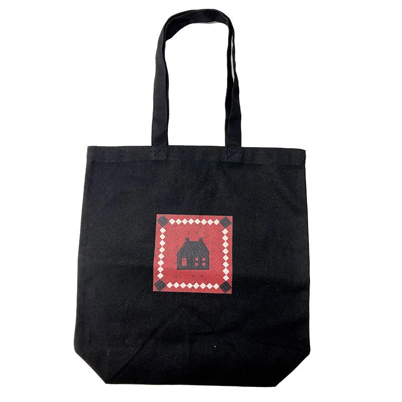 Yoko Saito tote bag maison toile épaisse B4 37x35 cm