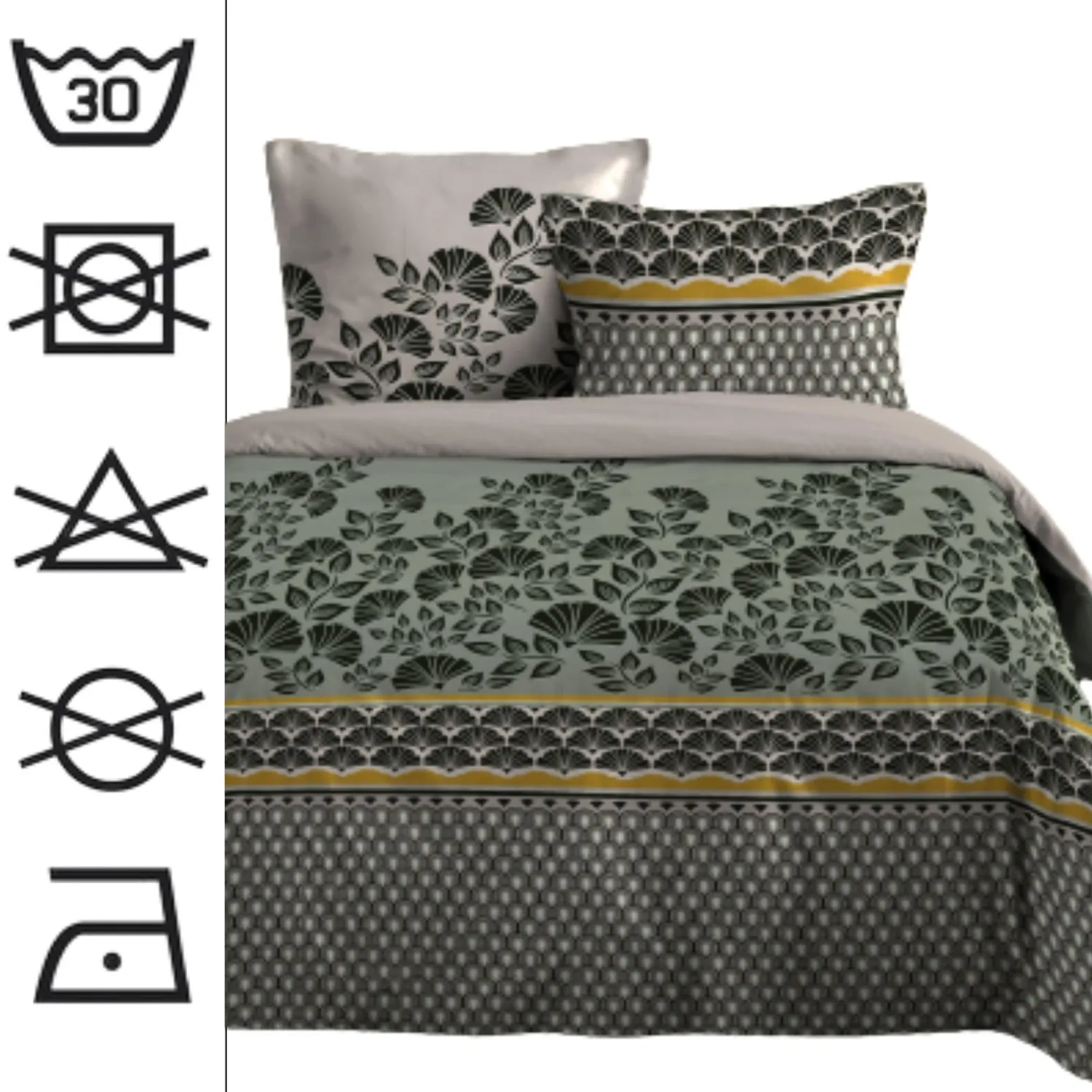 Stof Konni parure housse couette 240x220 vert