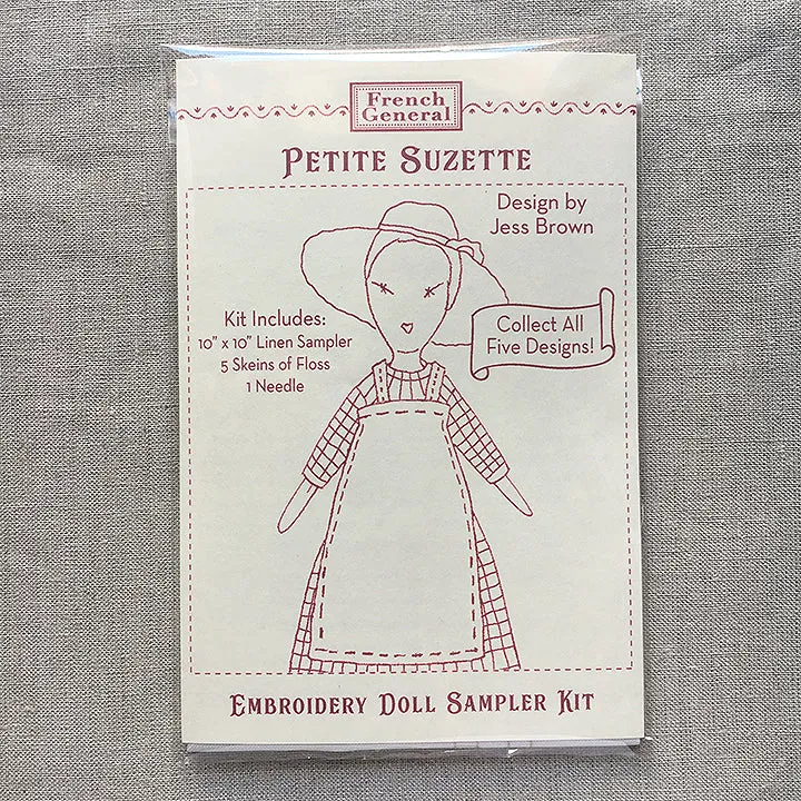 French General Petite Suzette kit broderie lin fille