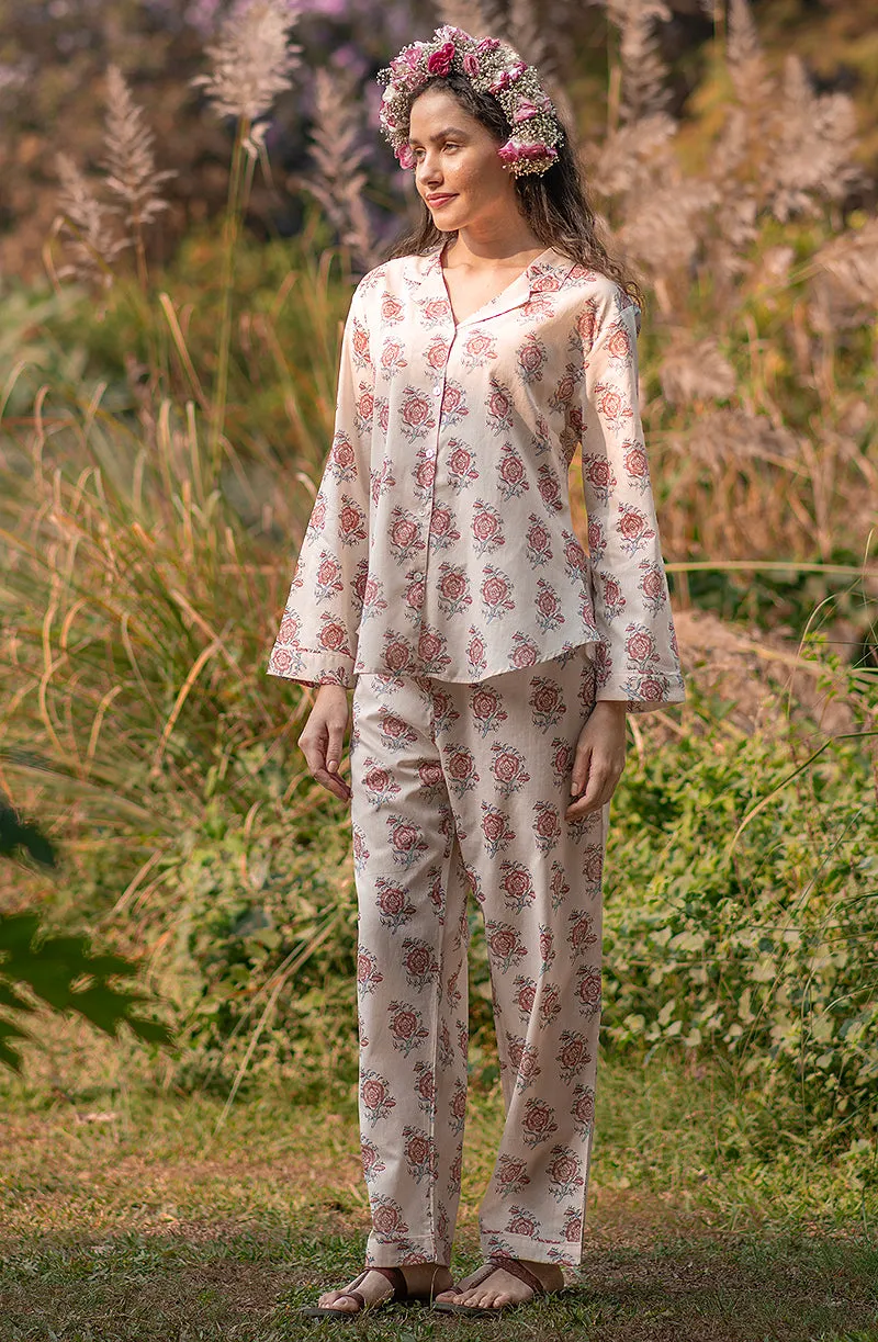French General L'Esprit de Provence pyjama voile Indian Rose