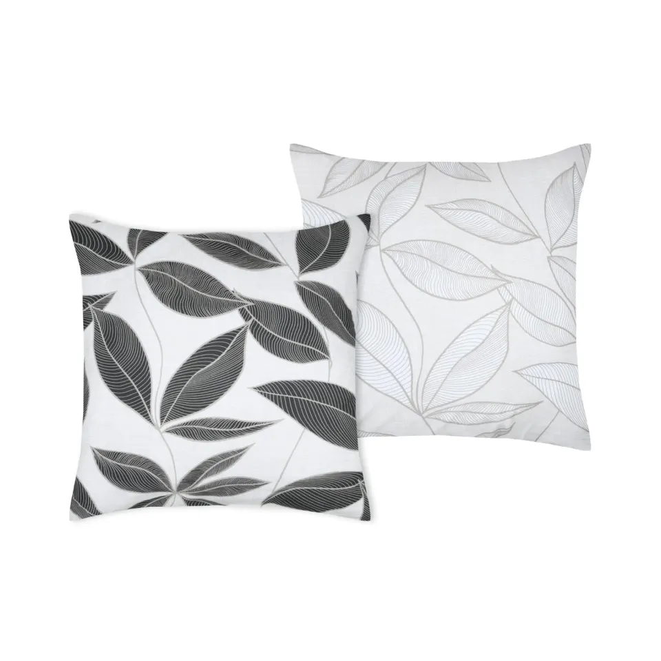 STOF Matisse taie d’oreiller 63x63 noir blanc percale coton