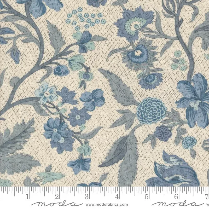 French General Sacré Bleu 13970 13 tissu patchwork bleu perle