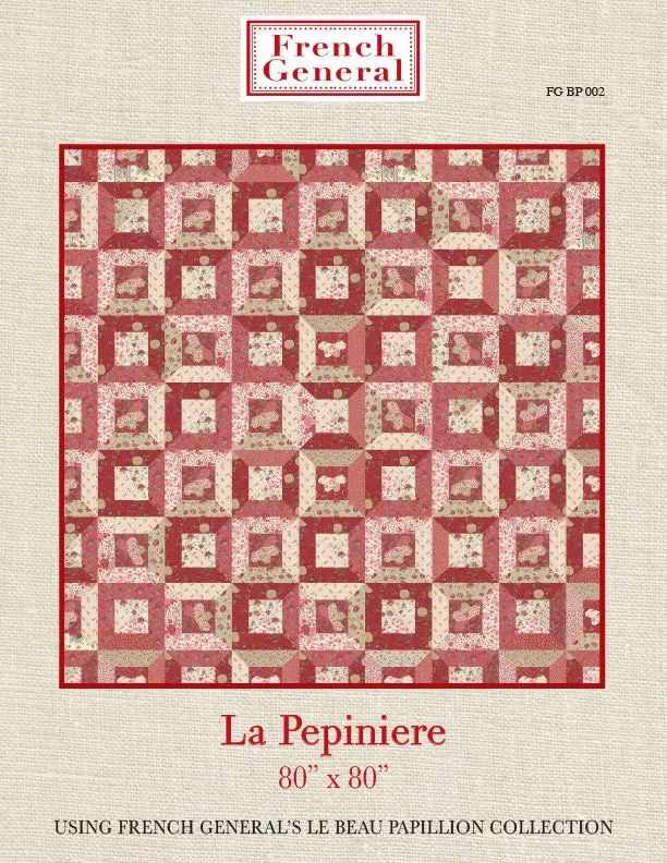 French General Le Beau Papillon La Pépinière patron quilt