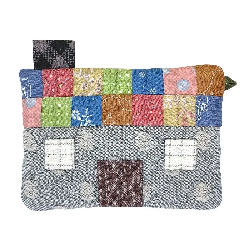 Yoko Saito House Pouch with Squares kit pochette maison 13 cm