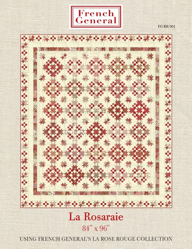 French General La Rose Rouge La Rosaraie patron quilt