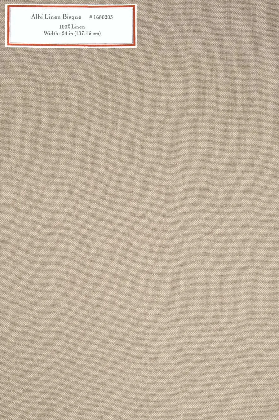 French General Albi Linen Bisque tissu lin 137 cm au mètre