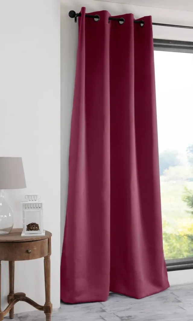 Stof Notte rideau occultant 135x250 cm framboise
