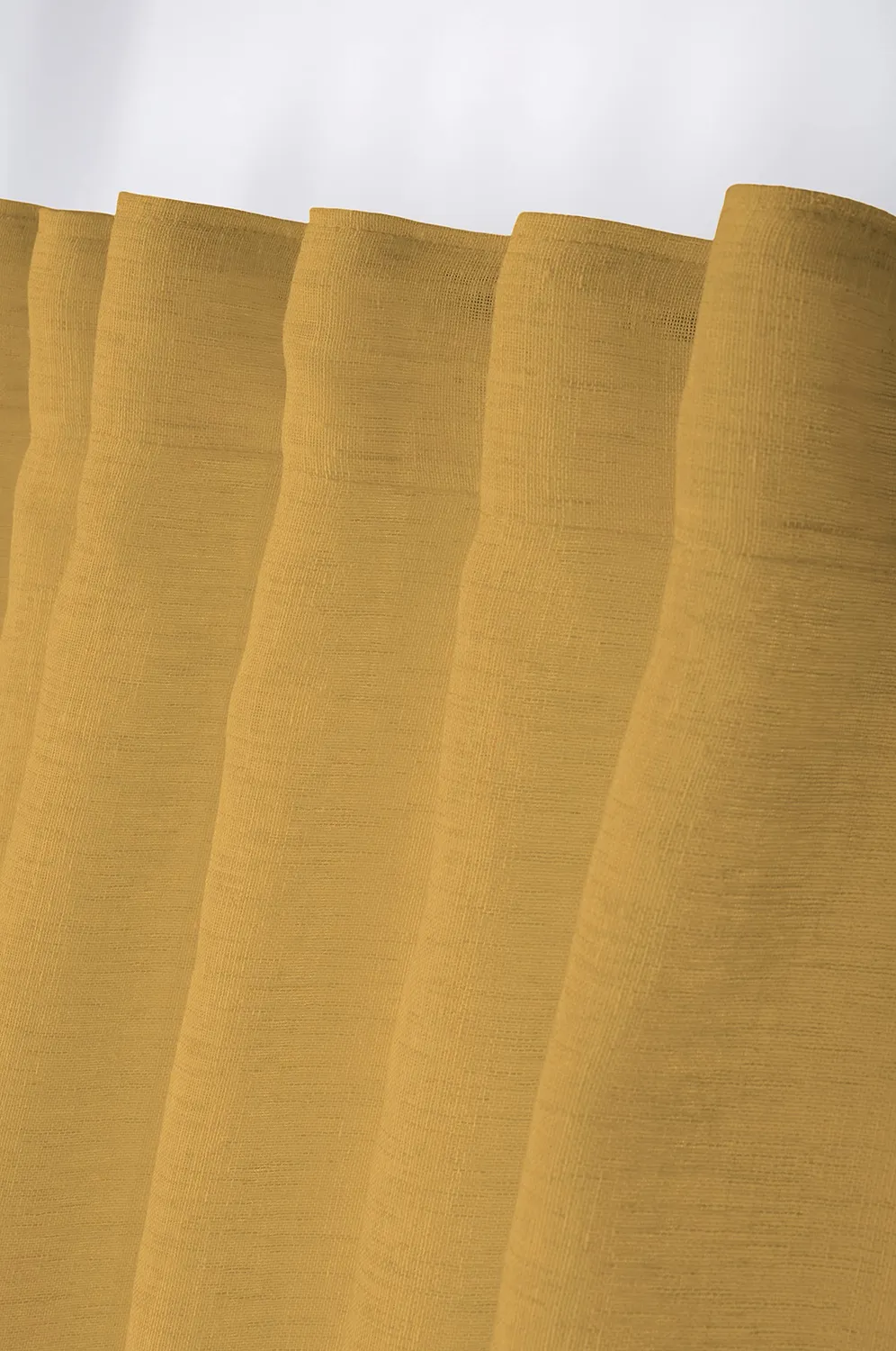 Stof Madrid voile curry 140x260 cm effet lin