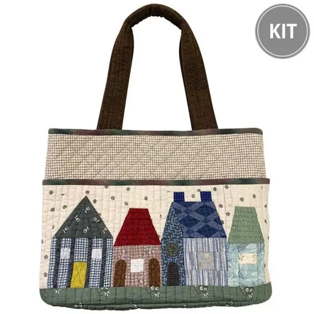 Yoko Saito House Pocket kit sac appliqué maisons