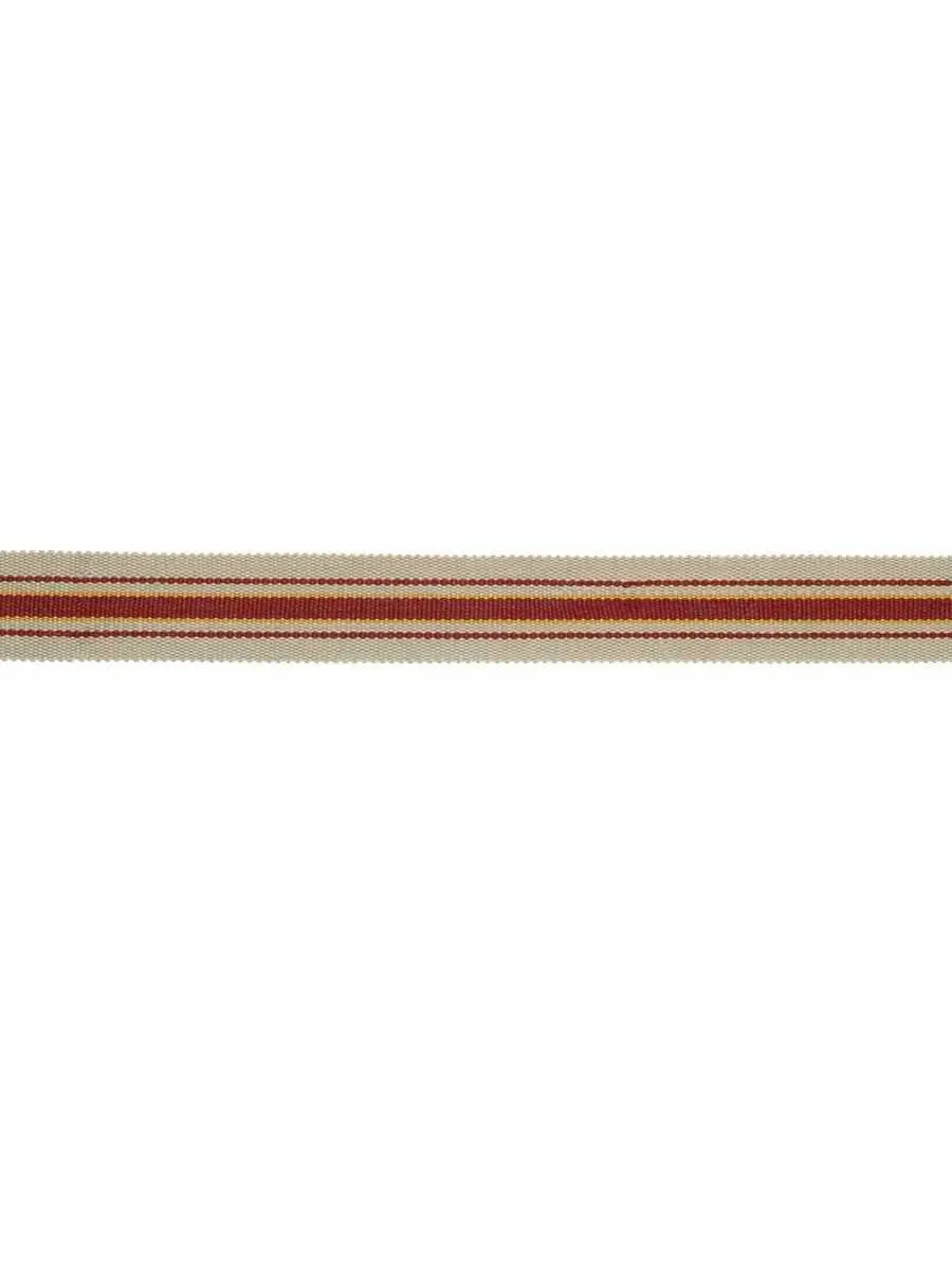 French General Didion Rouge galon décoratif lin 3,8 cm