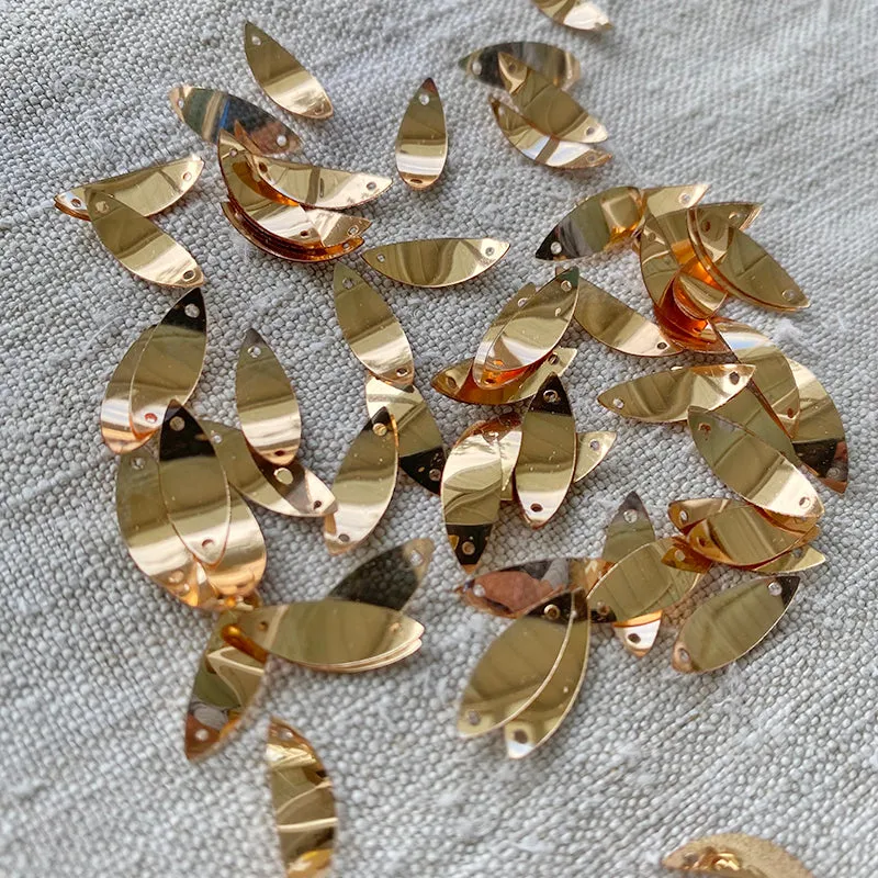 French General sequins vintage paillettes dorées x1000
